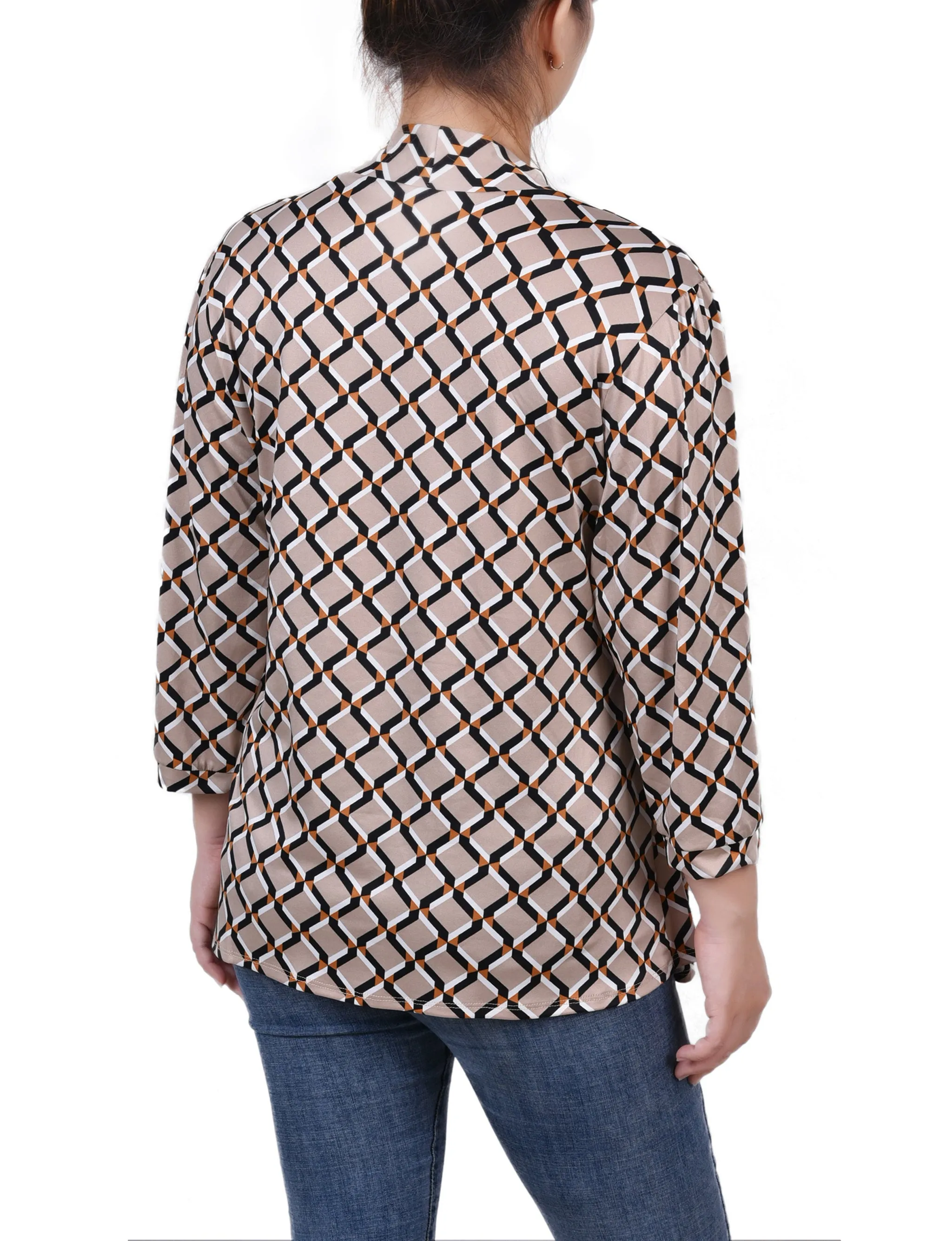 3/4 Sleeve Two-Fer Top