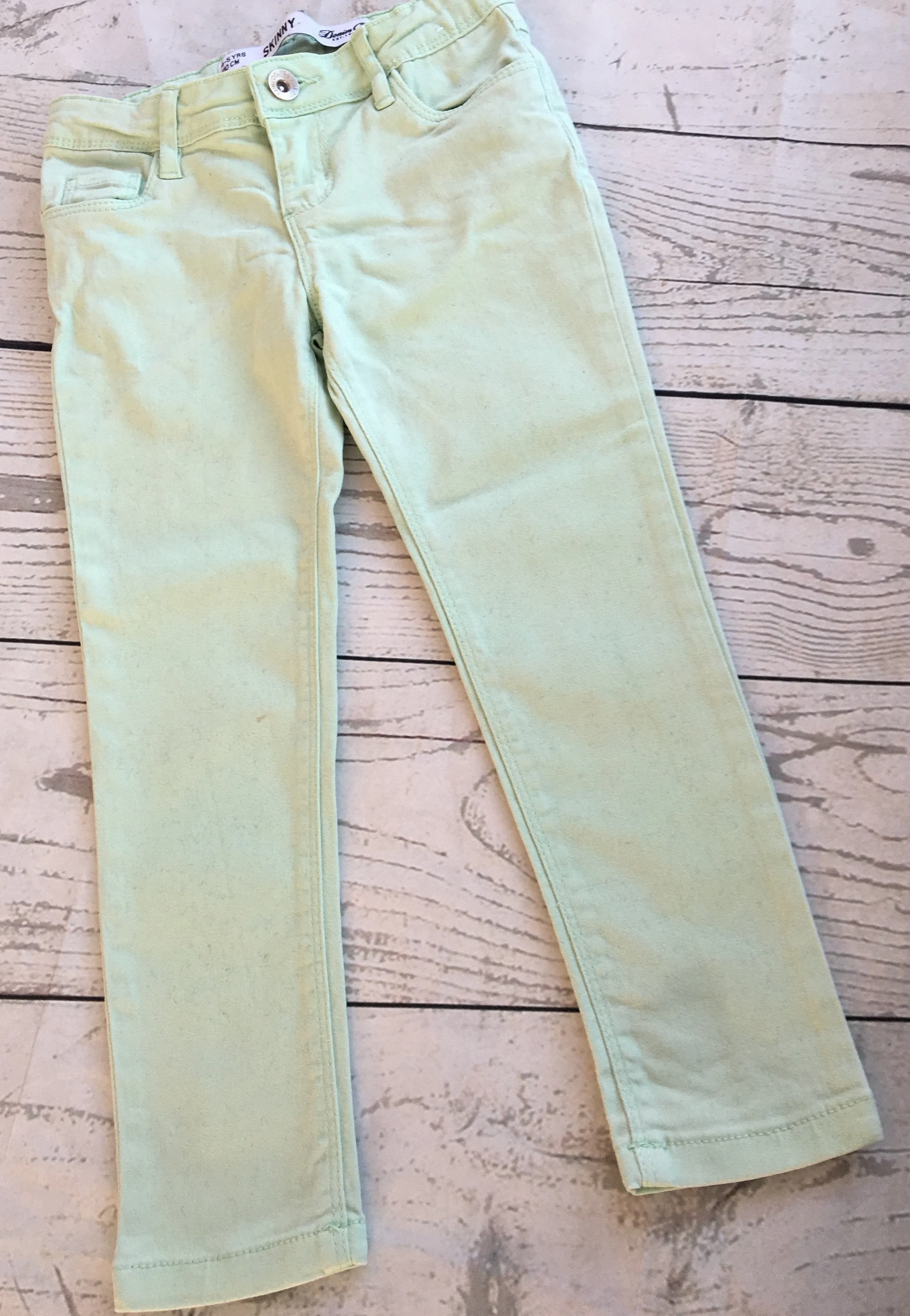 4-5 Years Mint Green Skinny Jeans