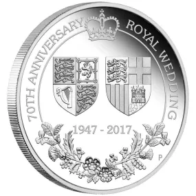 70TH ANNIVERSARY OF THE ROYAL WEDDING 2017 1oz SILVER PROOF COIN