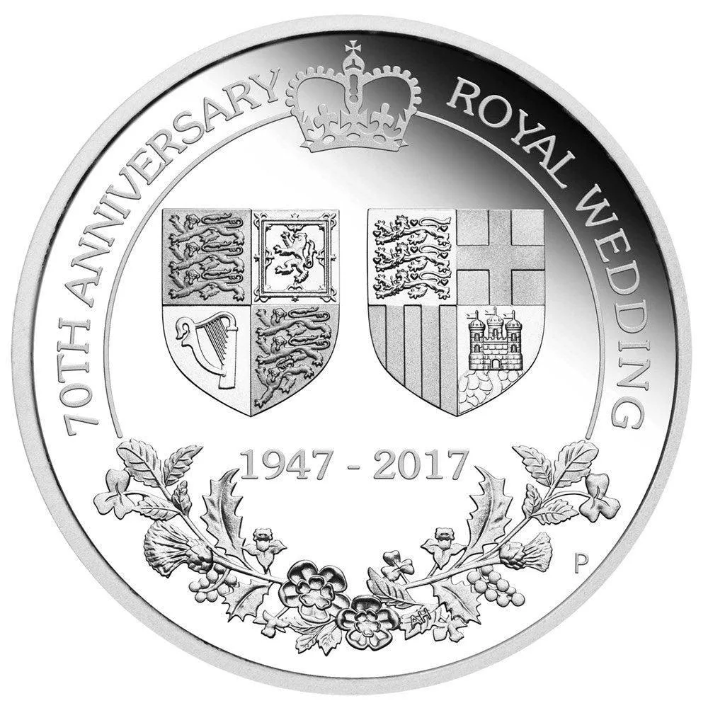 70TH ANNIVERSARY OF THE ROYAL WEDDING 2017 1oz SILVER PROOF COIN