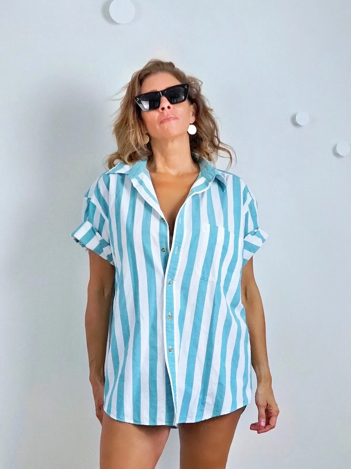 80's Cabana Stripe Camp Shirt