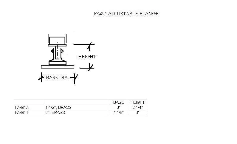 Adjustable Flange for 2" Tubing