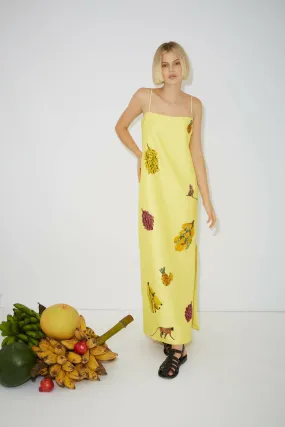 Alemais Diamond Dancer Midi Dress Yellow Size 10