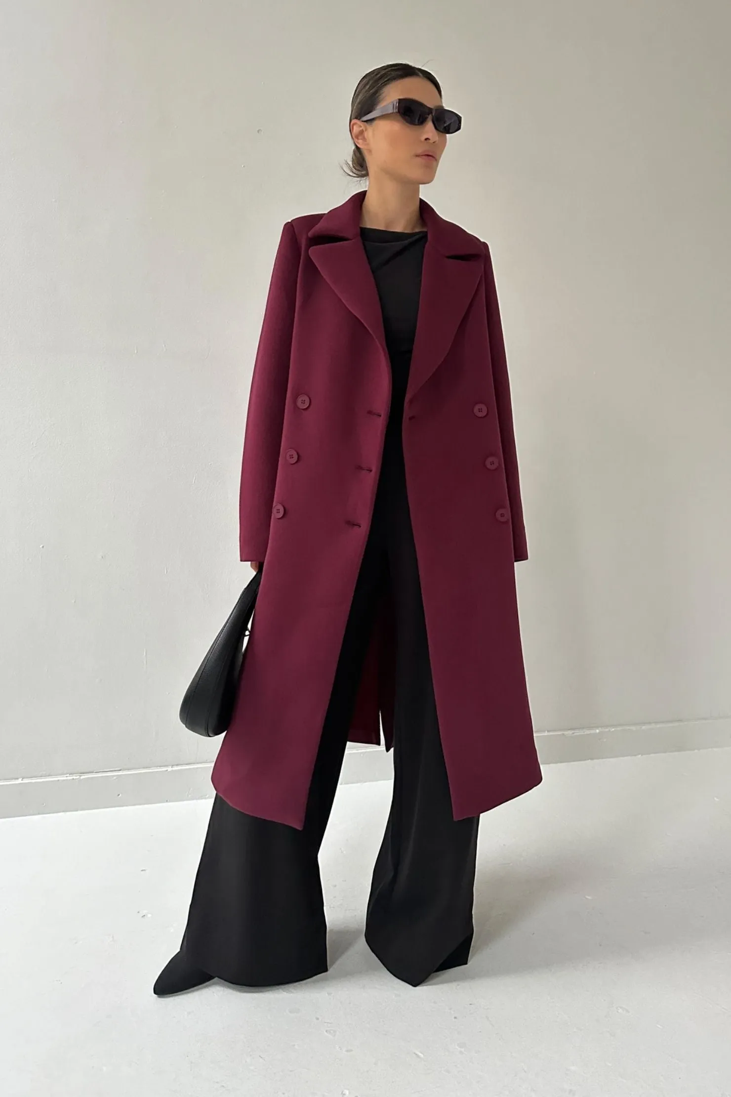 Alexandra Coat - Burgundy