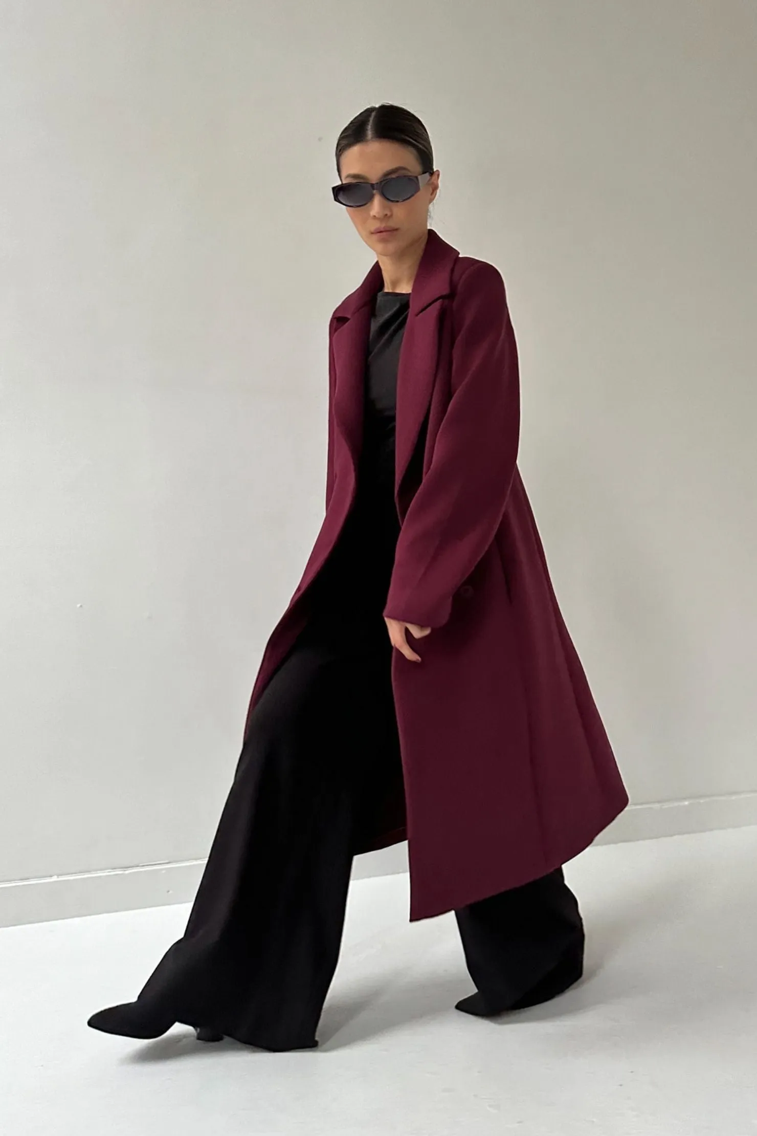 Alexandra Coat - Burgundy