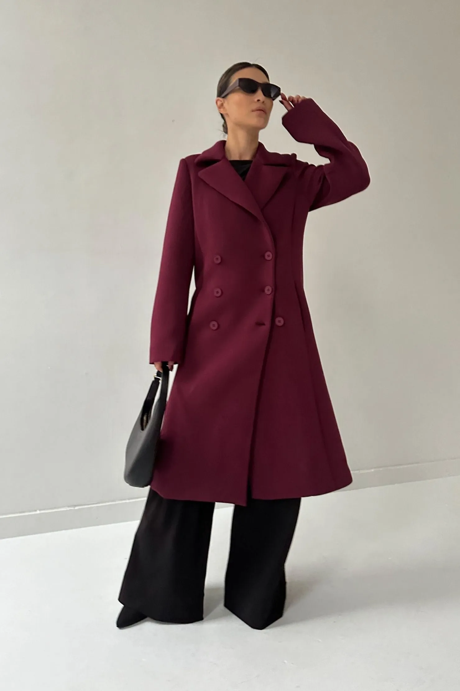 Alexandra Coat - Burgundy