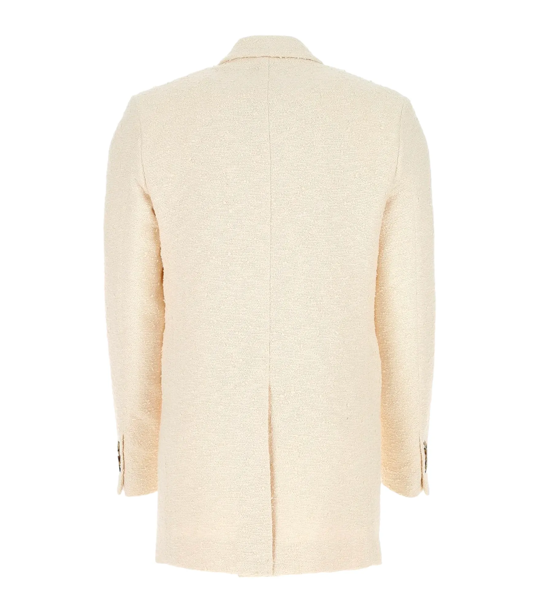 Amiri Ivory Double-Breasted Coat