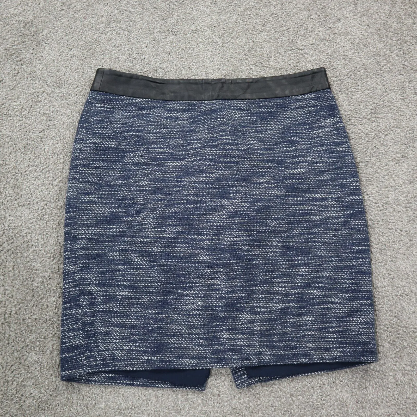 Ann Taylor Womens Straight & Pencil Skirt Flat Front Zipper Heather Blue Size 12