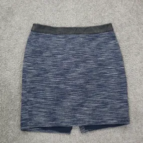 Ann Taylor Womens Straight & Pencil Skirt Flat Front Zipper Heather Blue Size 12