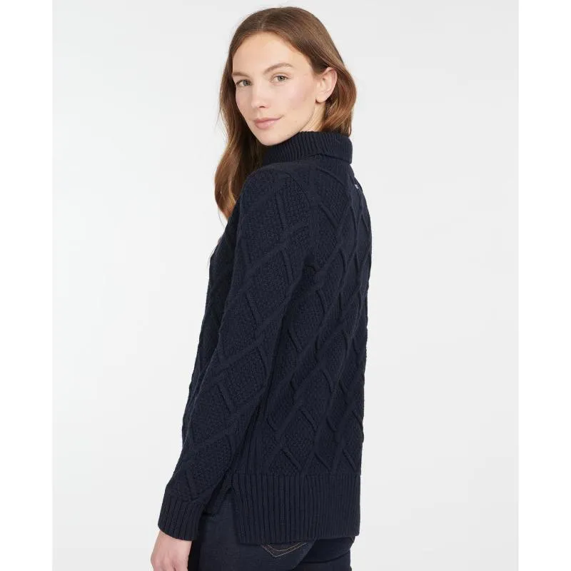 Barbour Burne Ladies Roll Neck Jumper - Navy