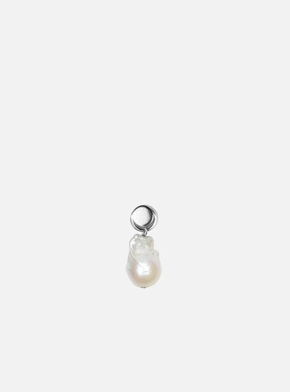 Baroque-pearl with push-pin earring