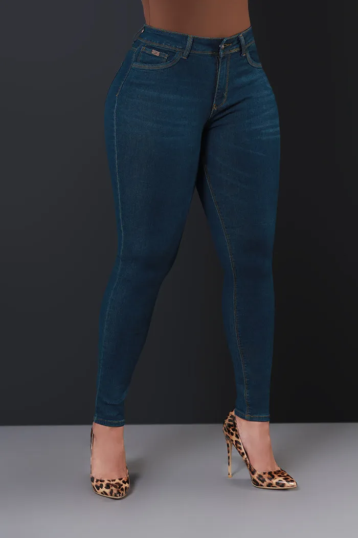 Be Authentic High Rise Hourglass Skinny Jeans - Dark Wash