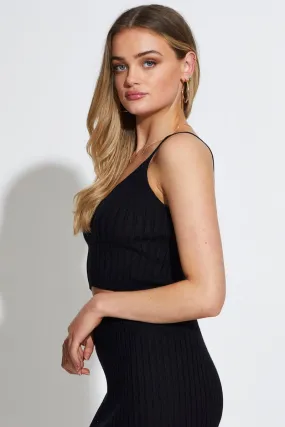 Black Knit Top Sleeveless