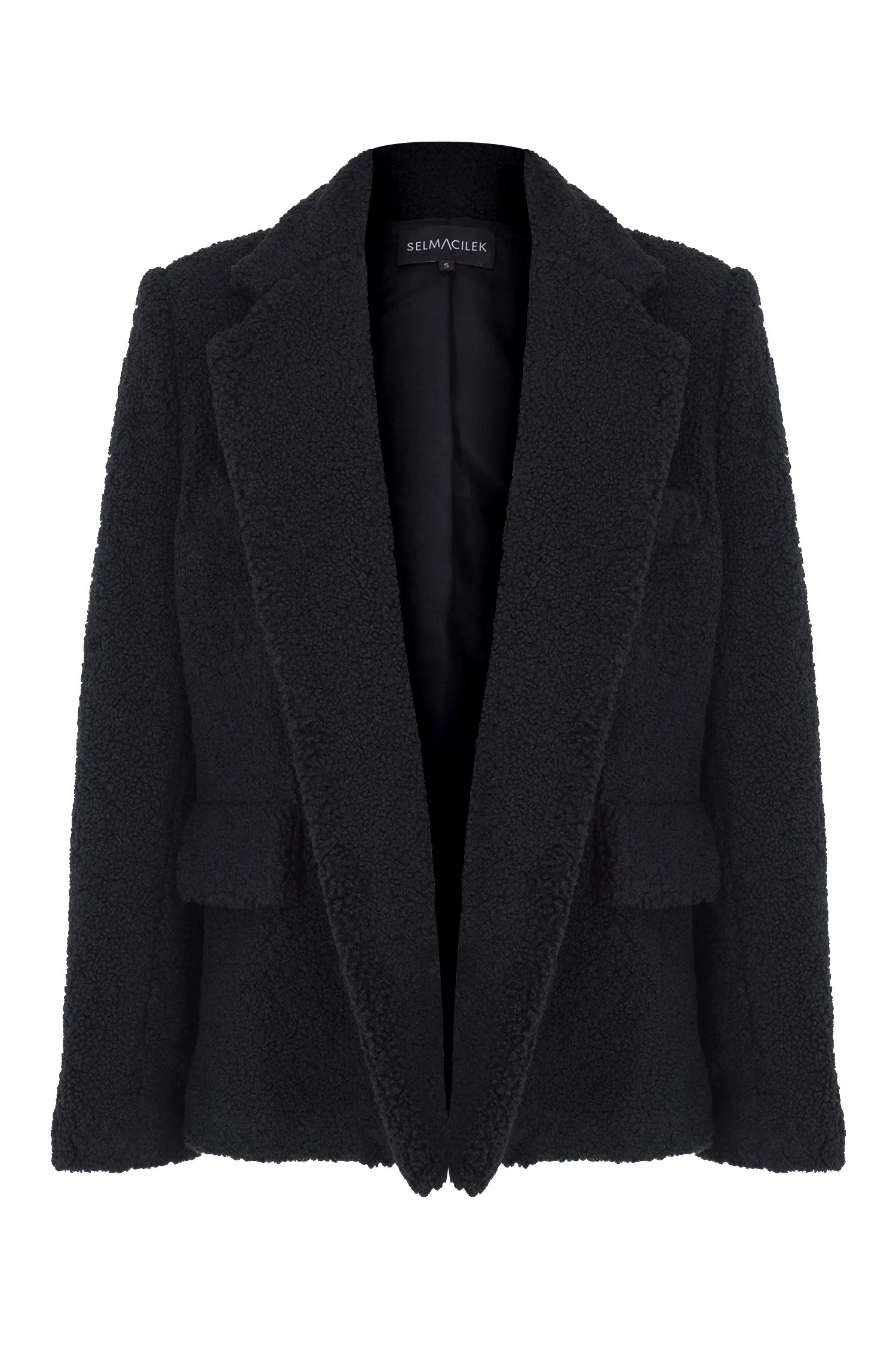 BLACK TEDDY BLAZER JACKET