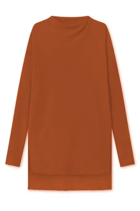 Blusbar High Neck Tunic Rust