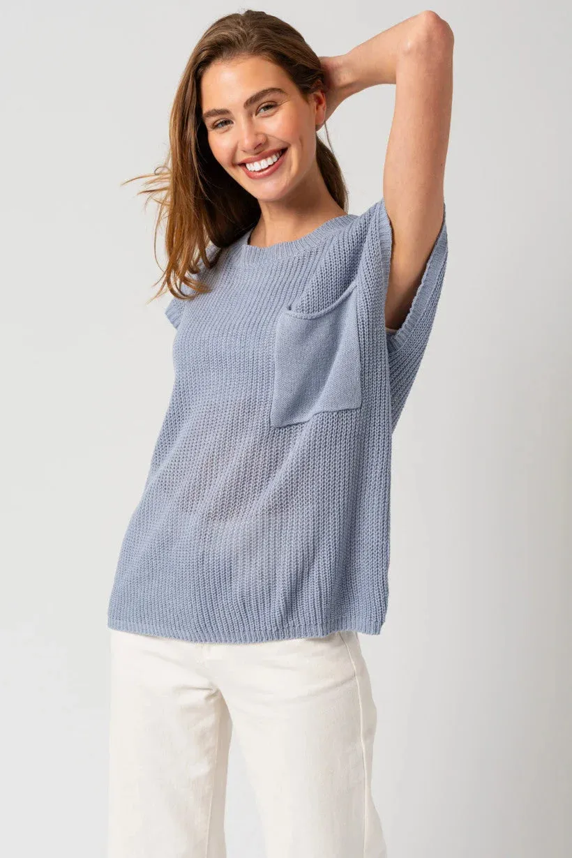 BOXY FRONT POUCH POCKET SWEATER TOP