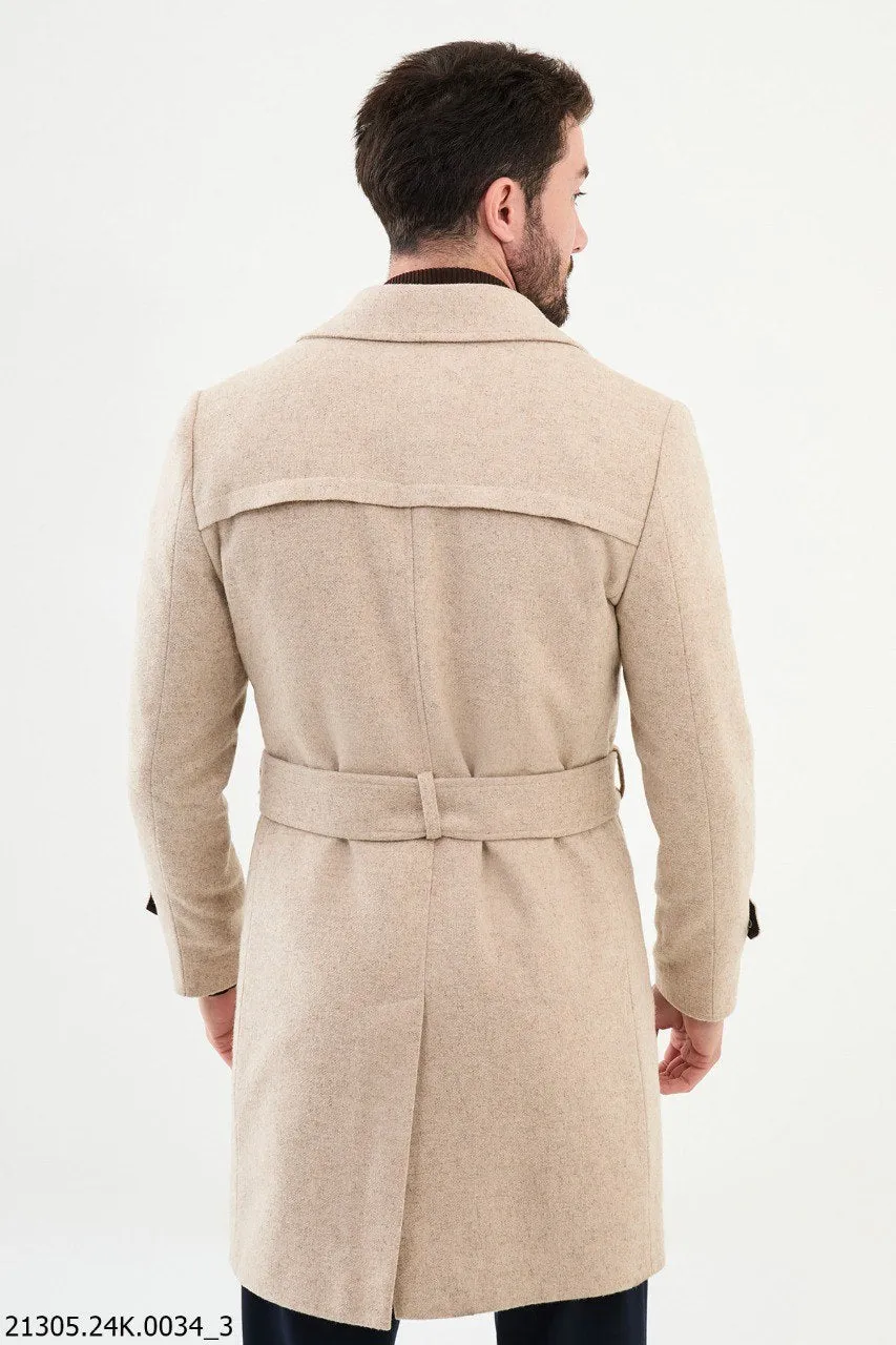 Brabion Marco Slim Fit Beige Coat