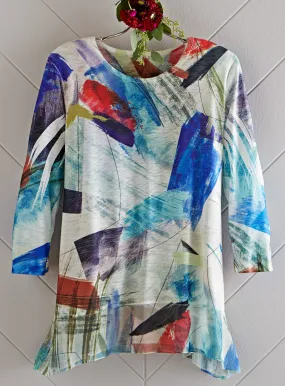 Brushstroke Skirted Tunic