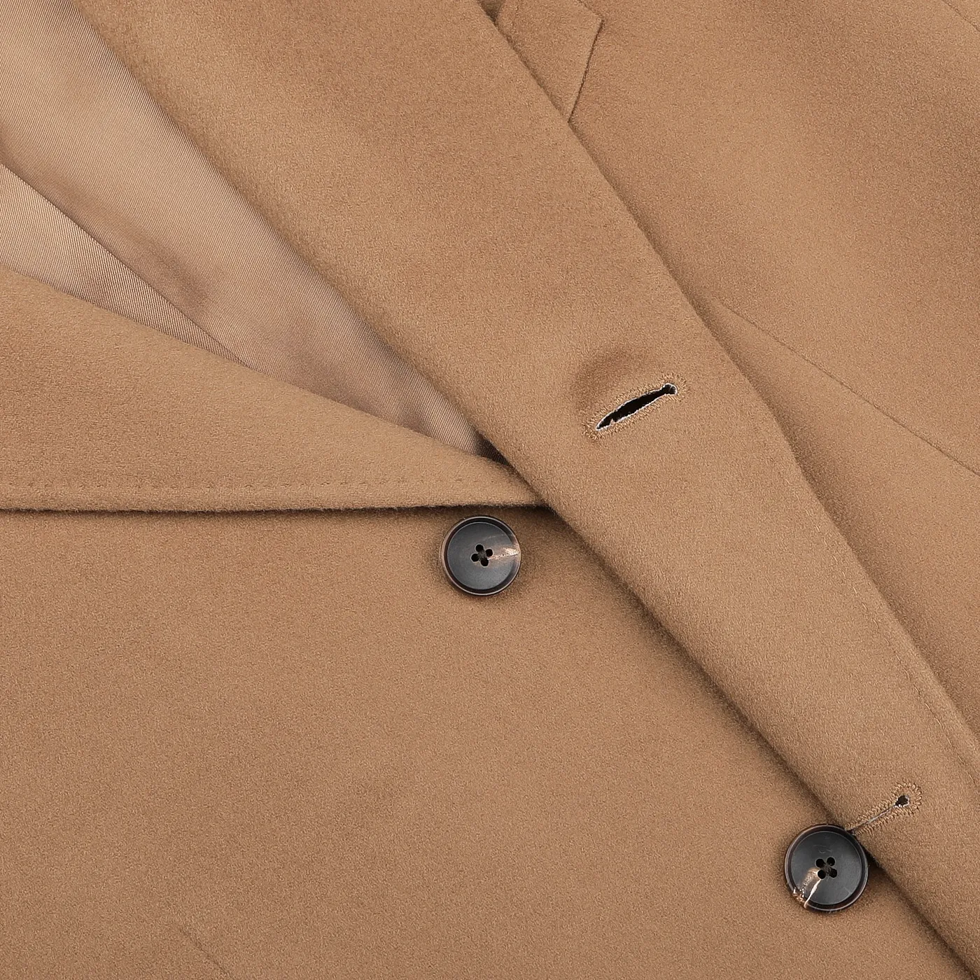 Camel Beige Loro Piana Wool Tailored Coat