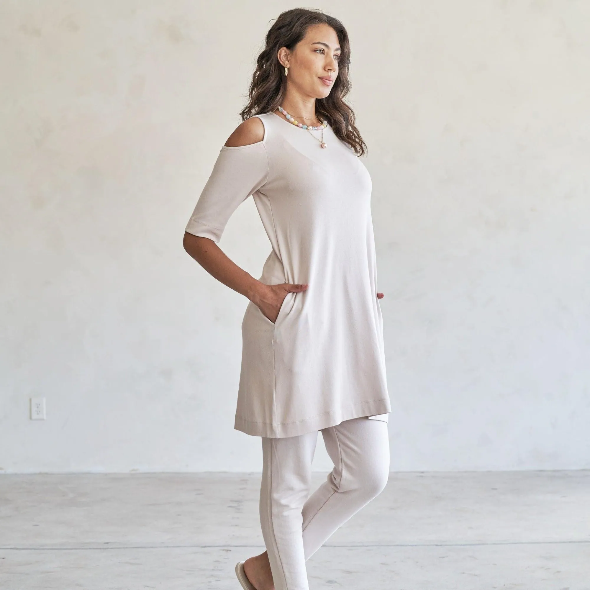 Caspian Cold-Shoulder Tunic/Dress