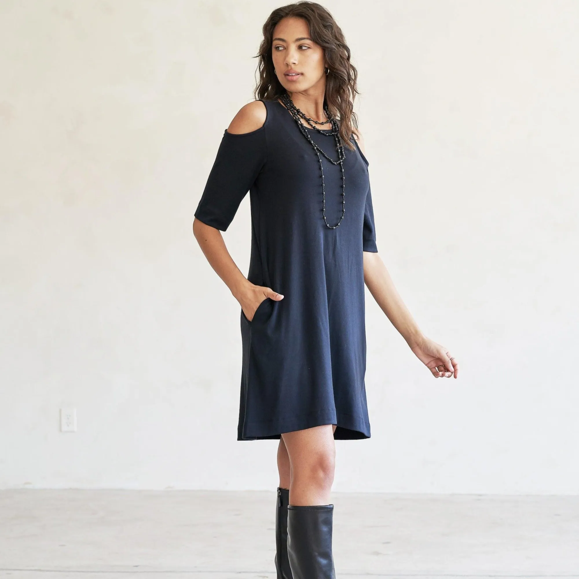 Caspian Cold-Shoulder Tunic/Dress