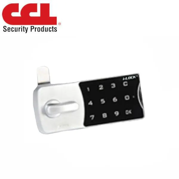 CCL - E902RSS - I-Lock Electronic Cabinet / Cam Lock - Horizontal - Standard Mode - 10 Buttons - Silver