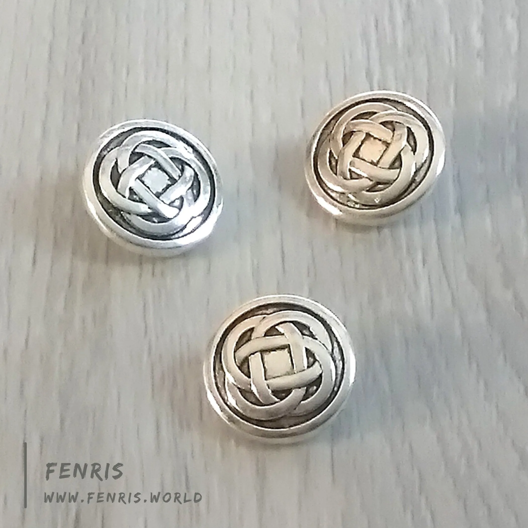 Celtic Knot Buttons Silver