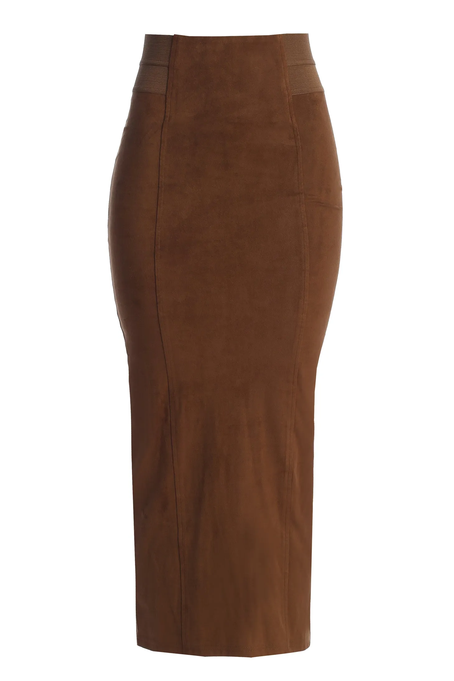 Chocolate Phoenix Suede Skirt