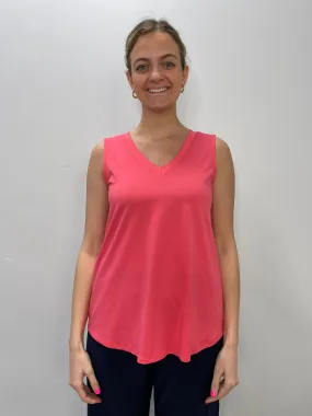 Coral Reversible Sleeveless V Neck Bamboo Tank