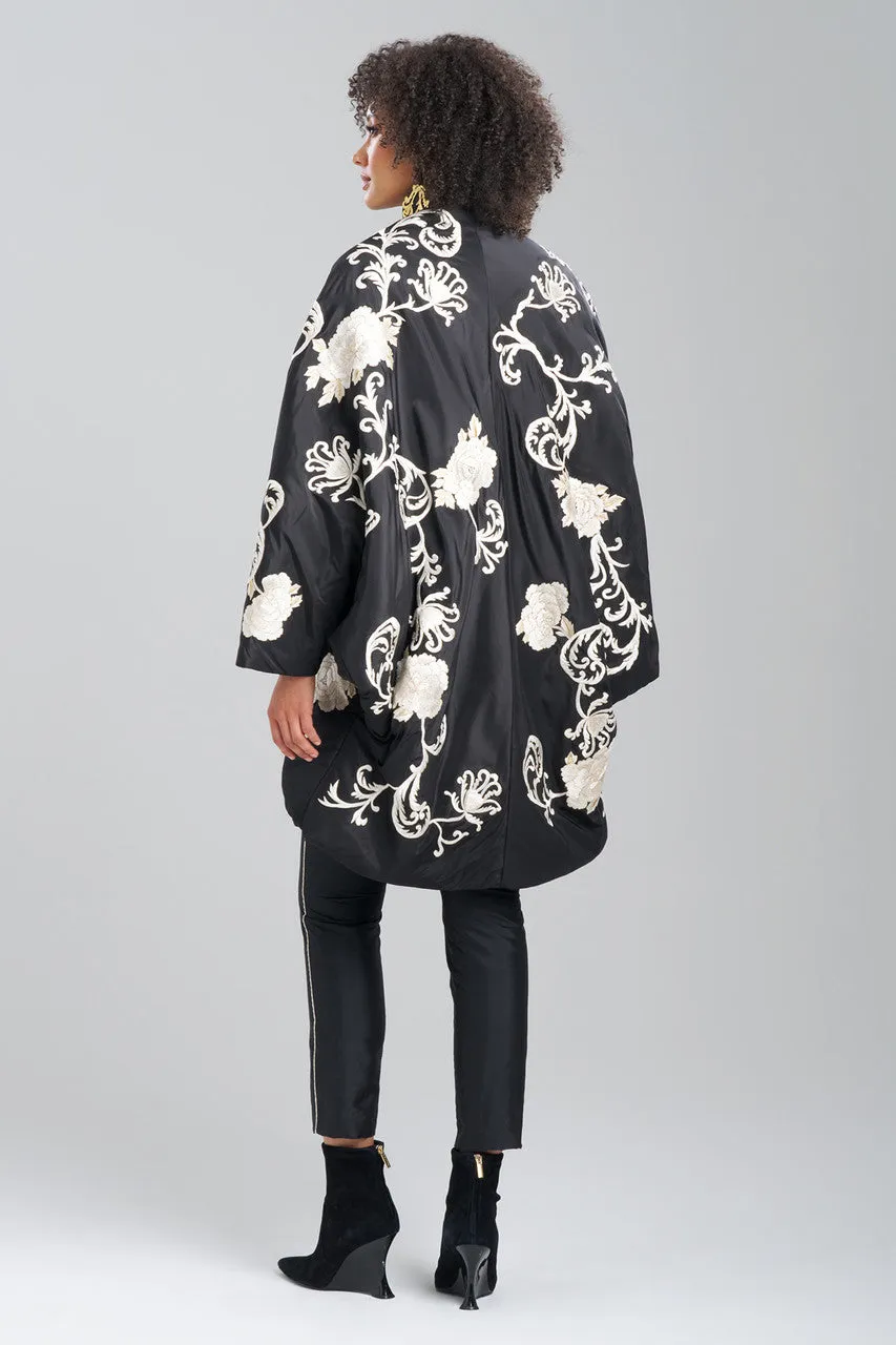 Couture Silk Taffeta Embroidered Coat