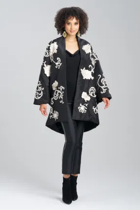 Couture Silk Taffeta Embroidered Coat