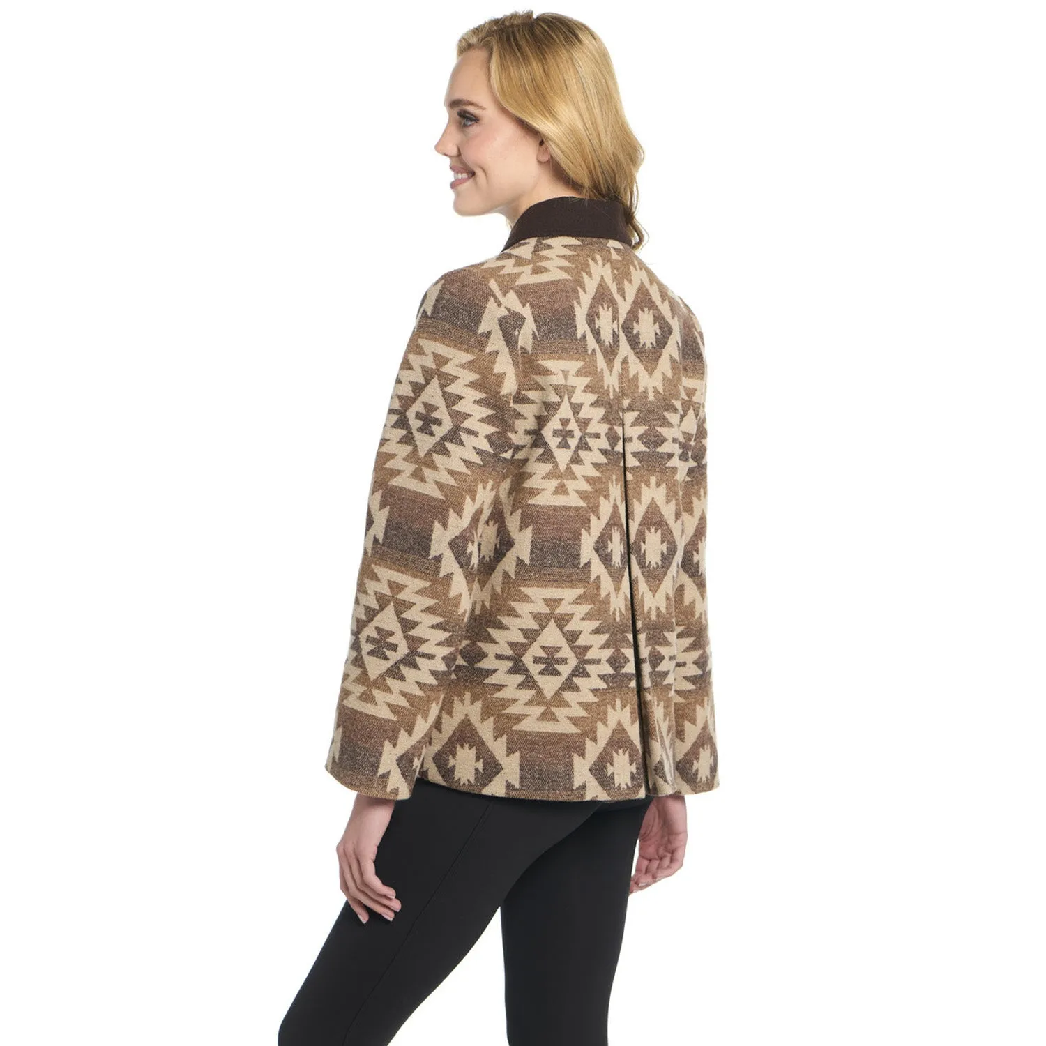 Cripple Creek Womens Navajo Blanket Contrast Arizona Clay 100% Polyester Coat