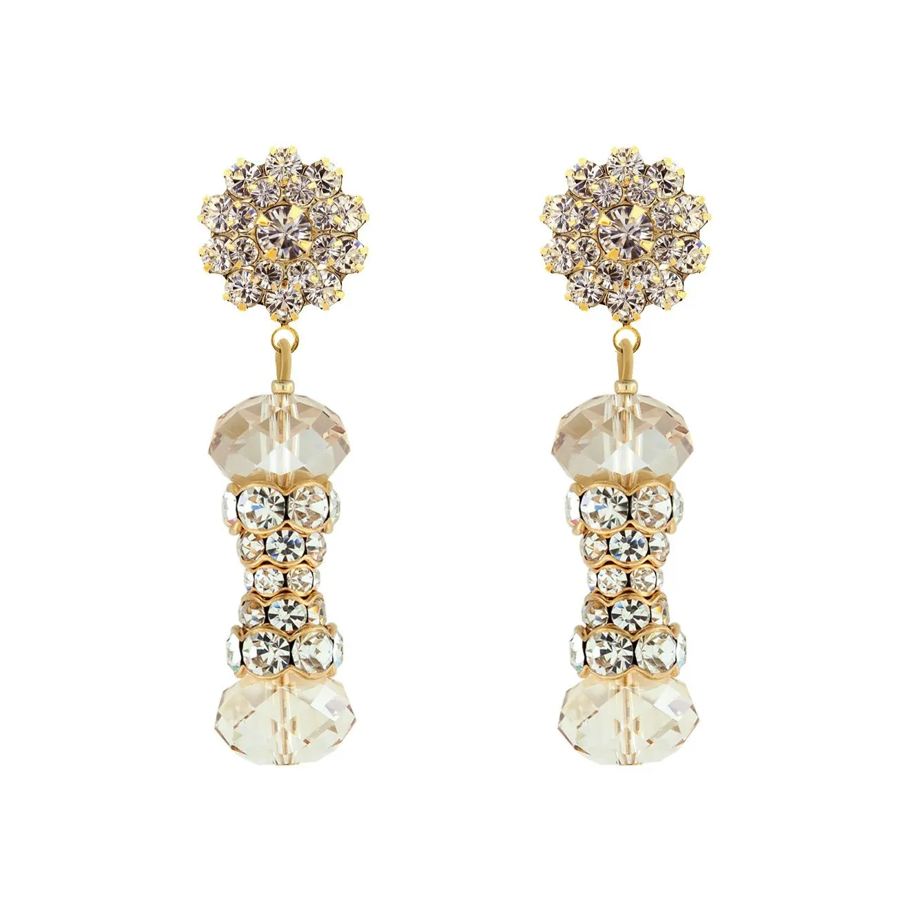 Crystal Embellished Statement Earrings