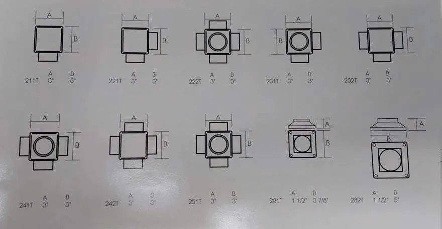 Cubical Side Outlet Cross For 2" Tubing