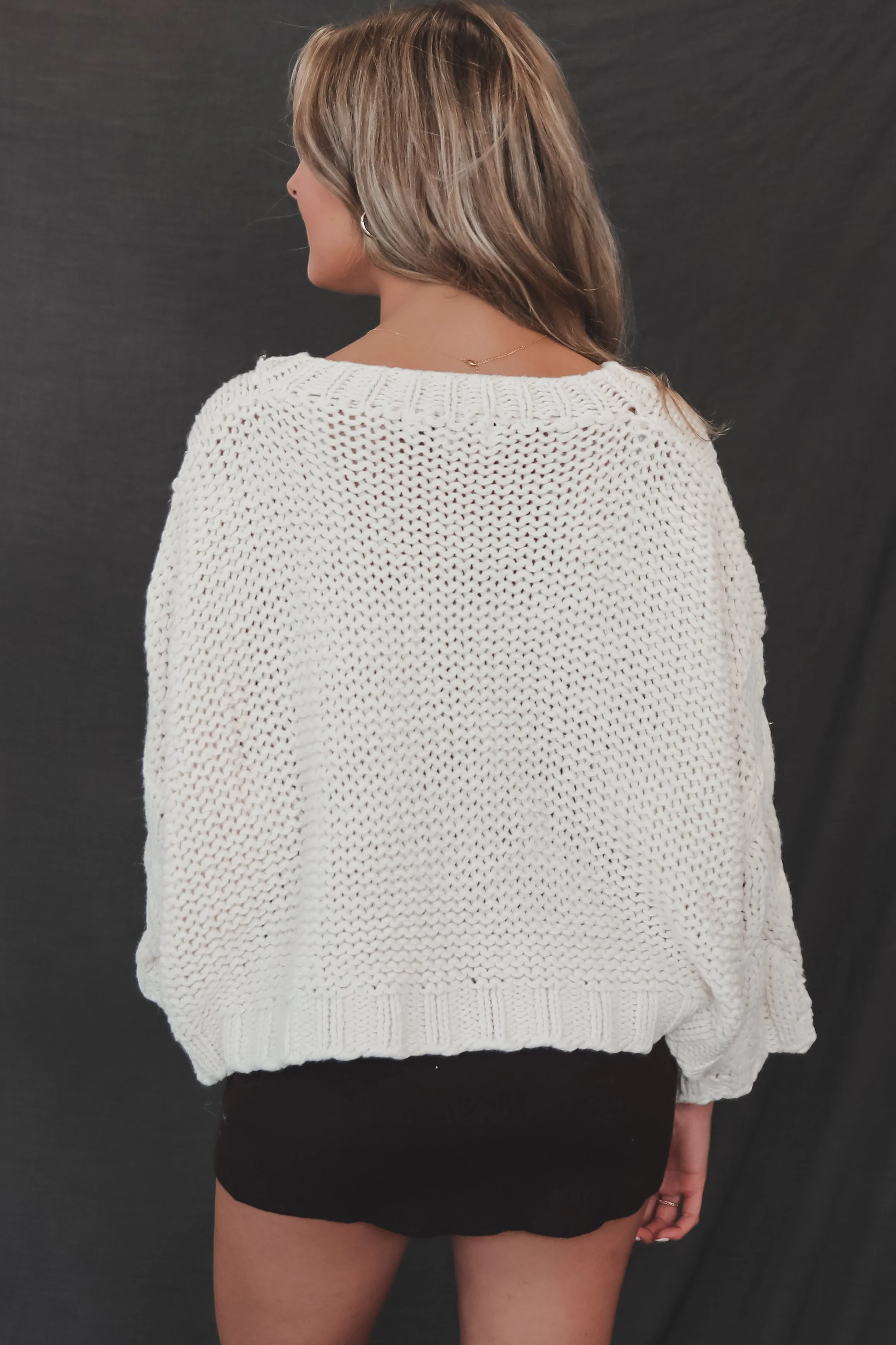 DEAL Cold On The Coast Cropped Knit Sweater