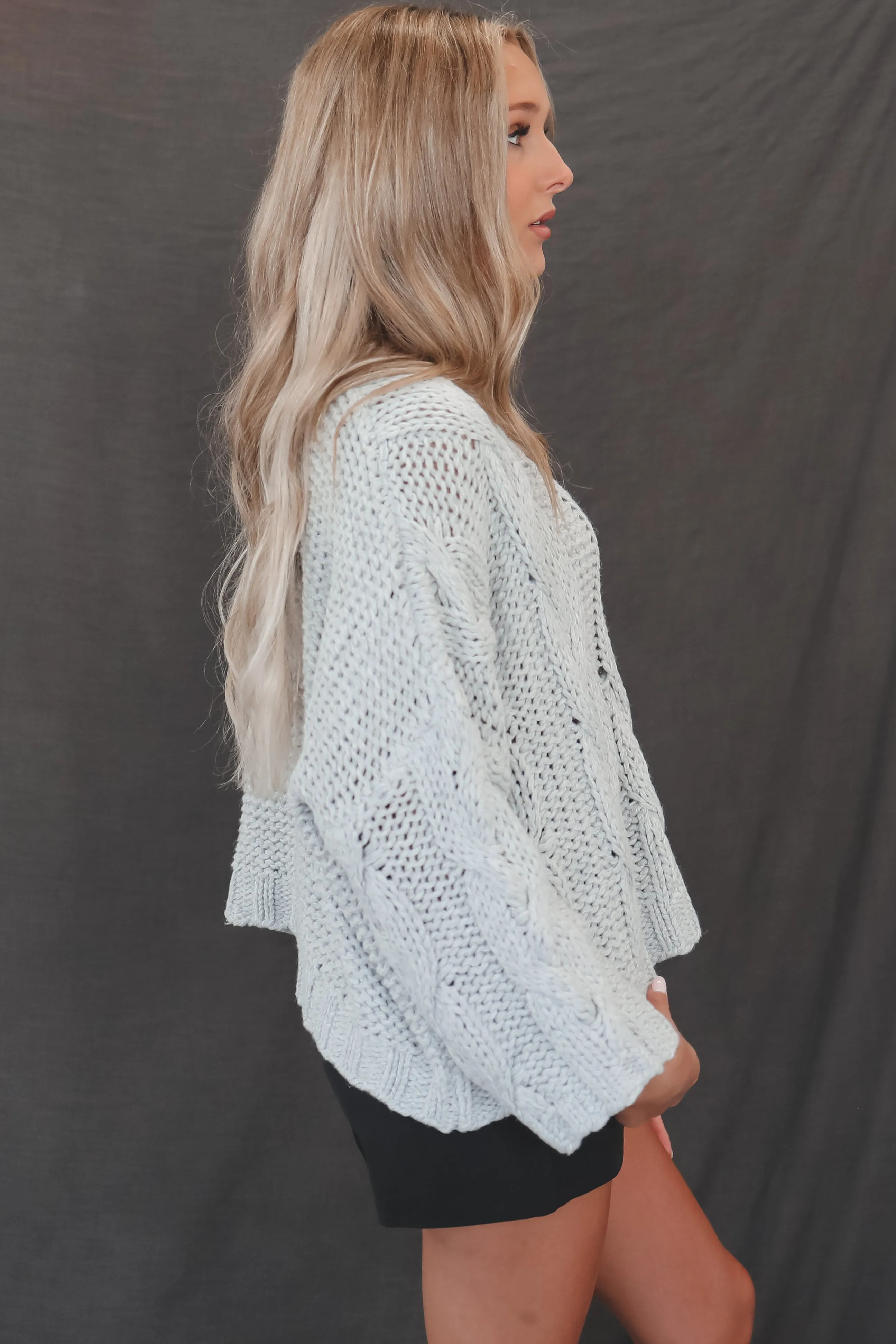 DEAL Cold On The Coast Cropped Knit Sweater