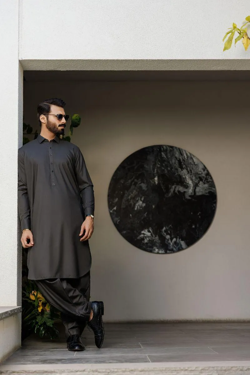 Deepak Perwani - jkt1421 & kas909 - Dark Grey - 3 Piece