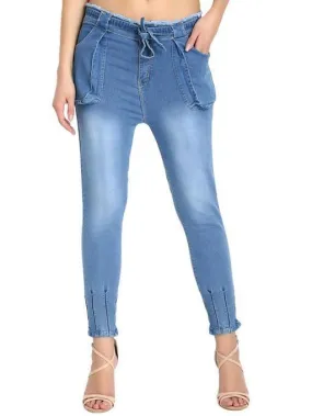 Designer Mart Women's Denim Slim Fit High Waist Ankle Length