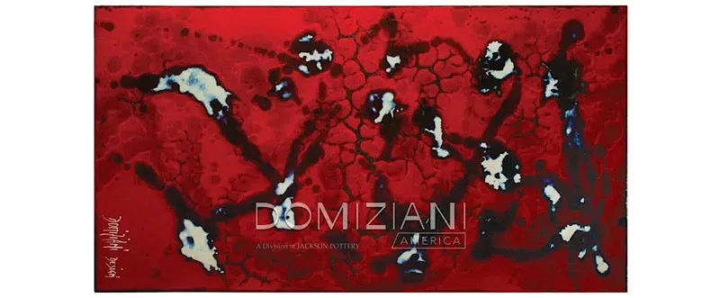 Domiziani Lava Stone Rectangular 44" x 24" Tabletop - Red