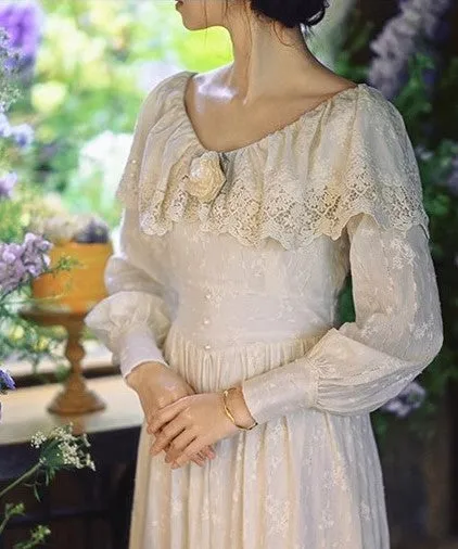 Edwardian Style Embroidered Dress