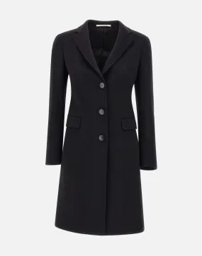 Elegant Black Tailored Coat for Women