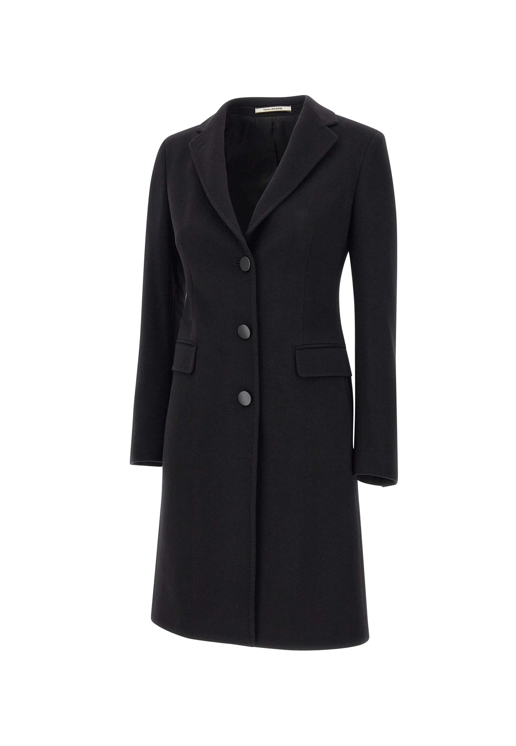 Elegant Black Tailored Coat for Women