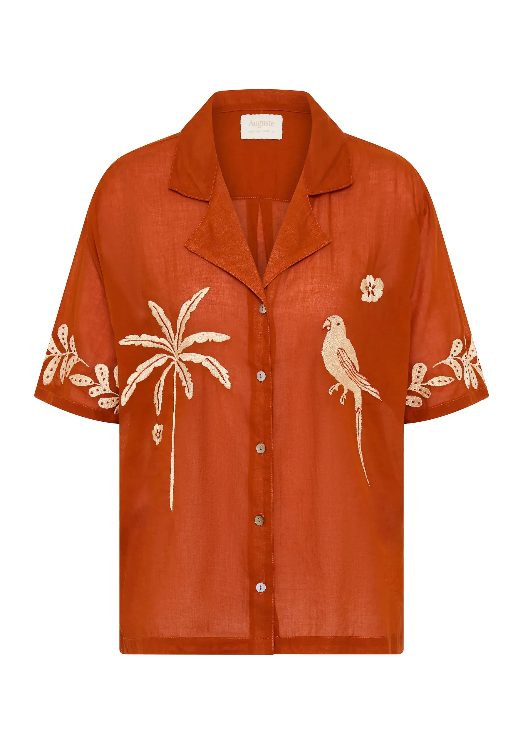 Embroidered Rio Shirt - Rust