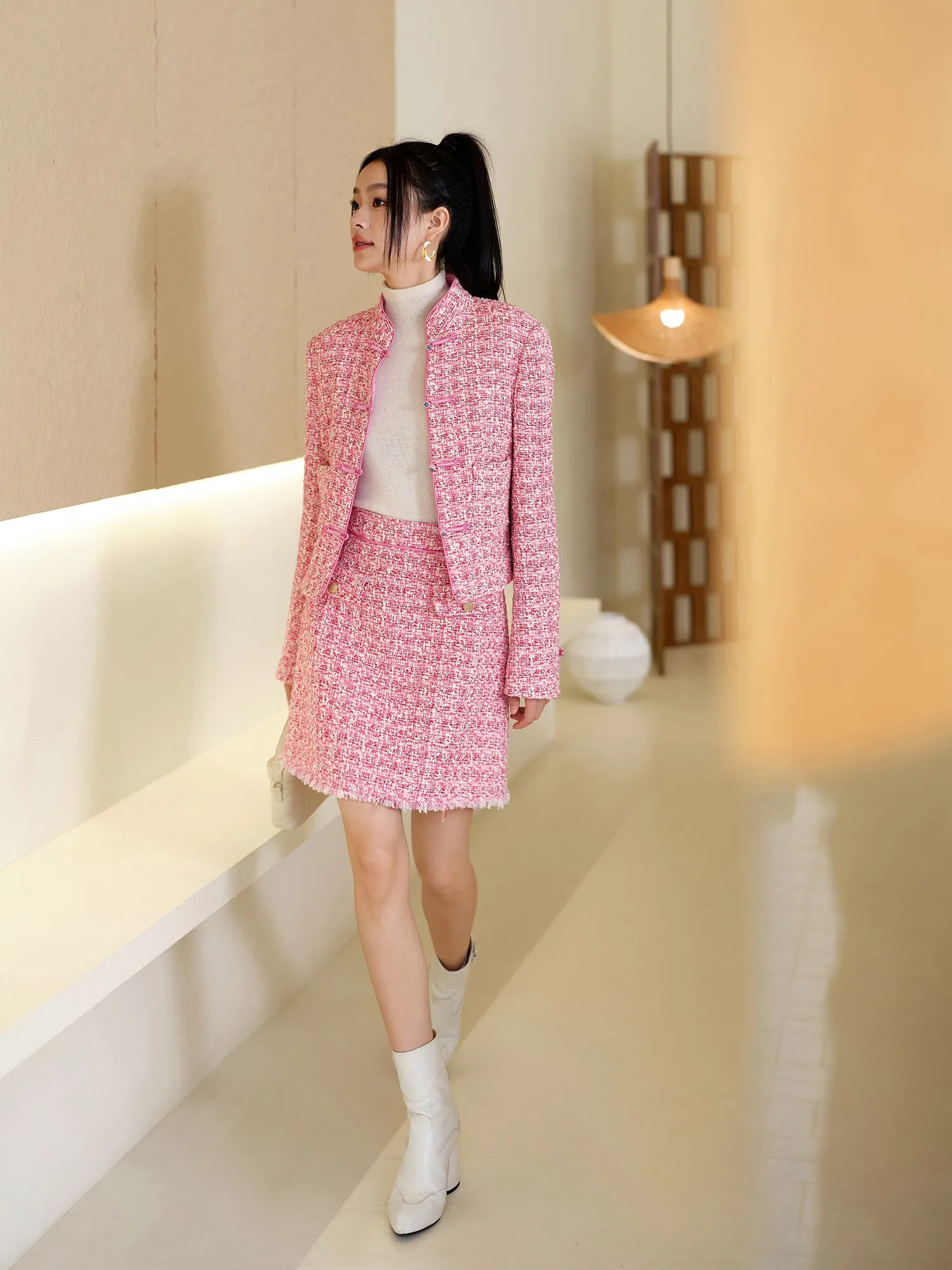 EP YAYING Traditional Chinese-style Coat with Disc Buckle