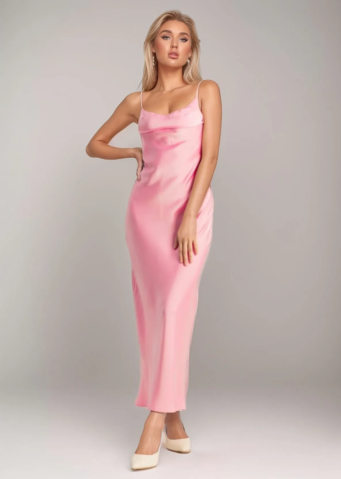 Essie Slip Satin Maxi Dress