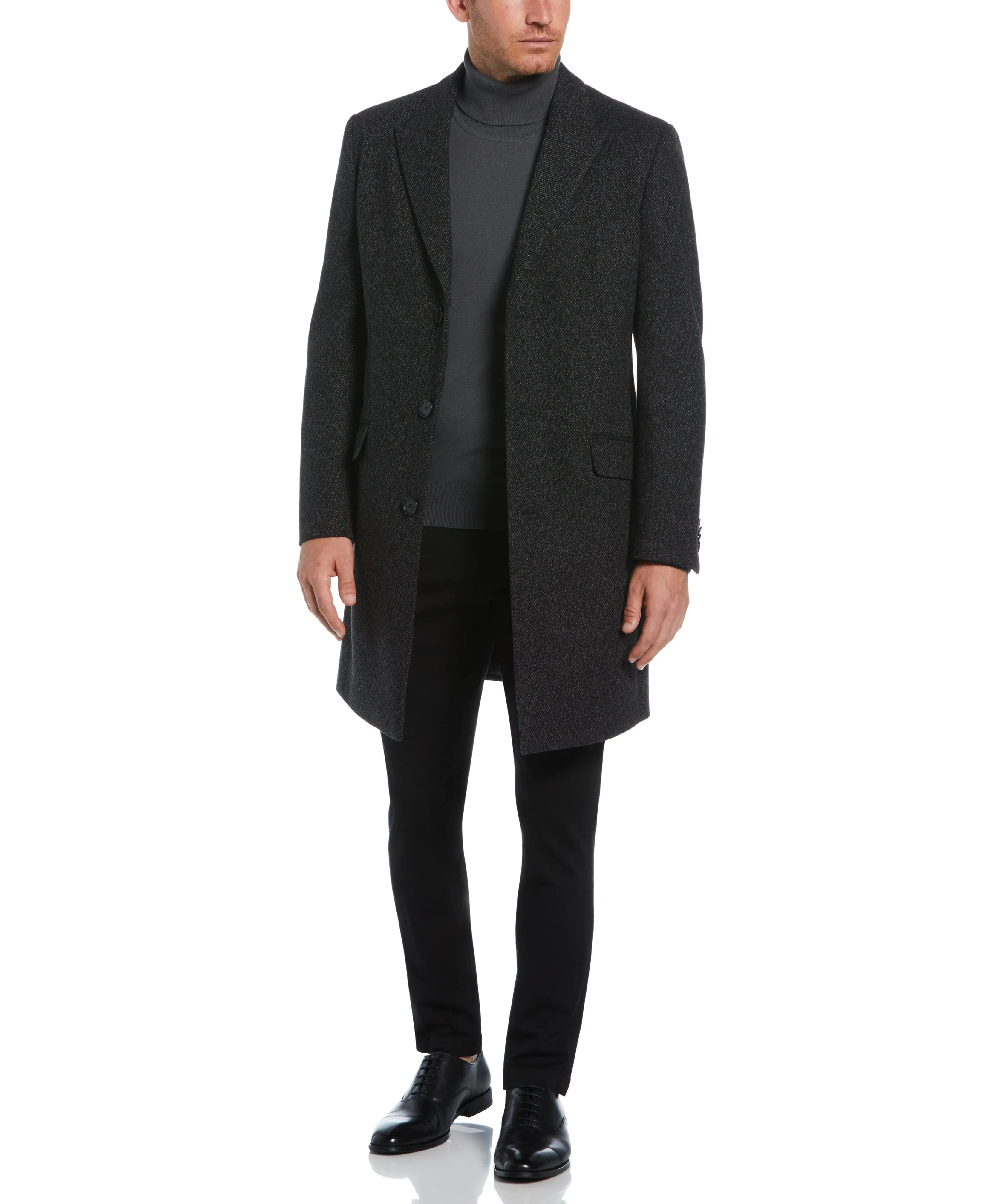 Ezra Single Breasted 3 Button Overcoat