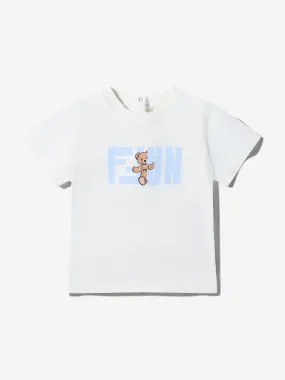 Fendi Baby Unisex Cotton Fun Teddy Bear T-Shirt