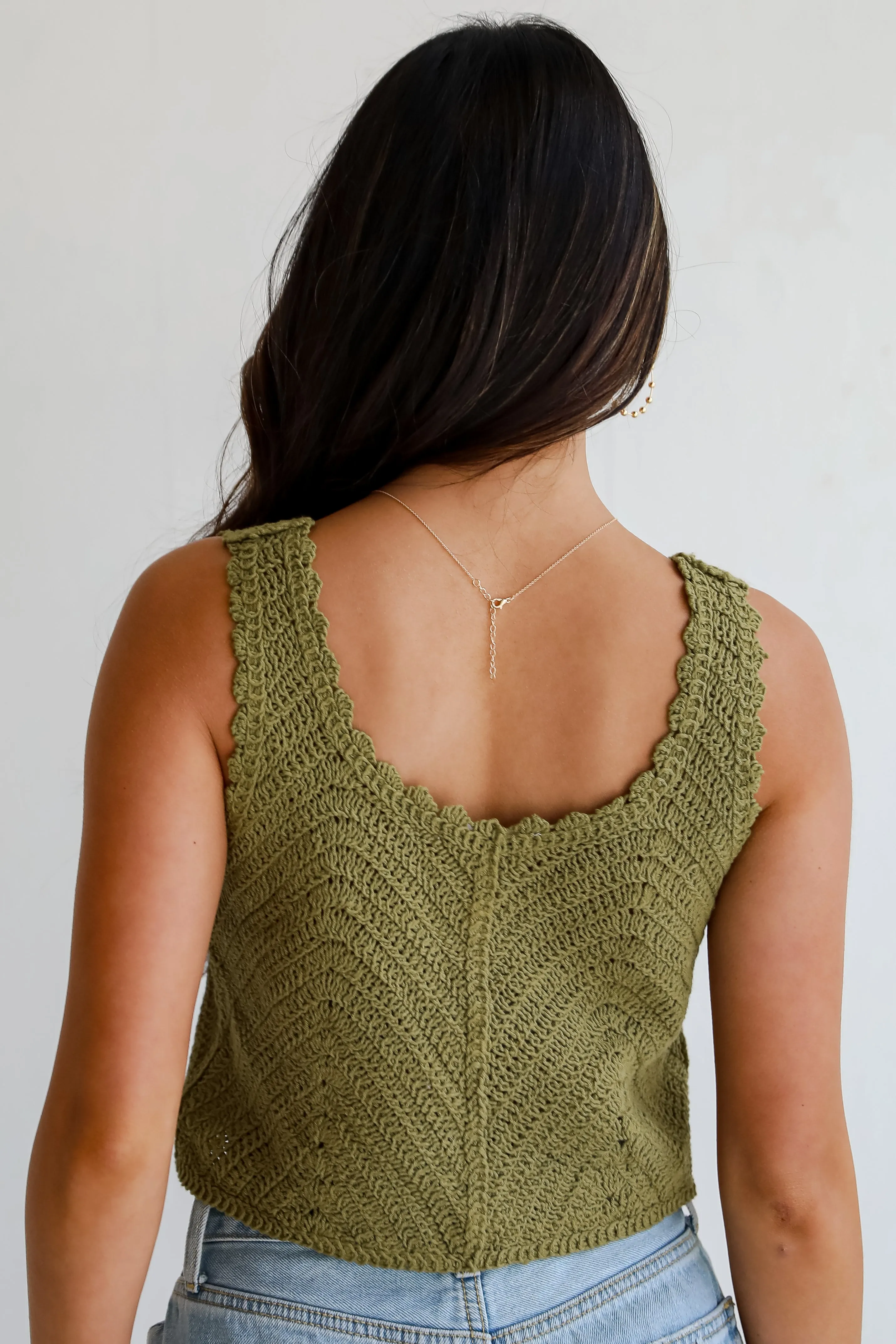 FINAL SALE - Sunny Radiance Crochet Knit Tank - DU DEAL