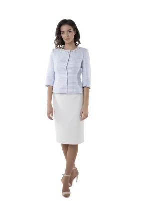 FLORENCE WHITE PENCIL SKIRT