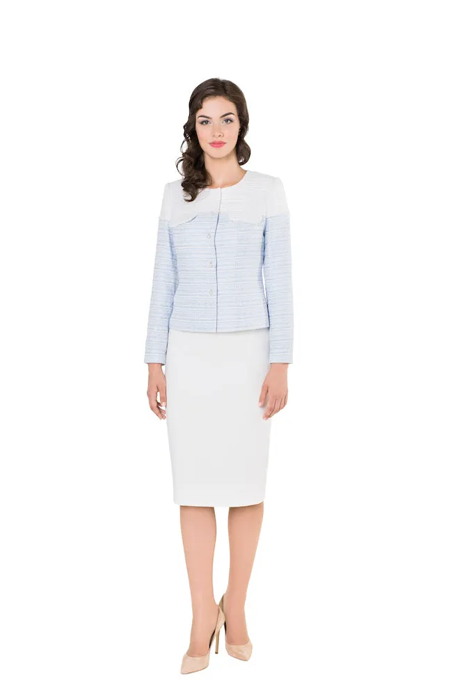 FLORENCE WHITE PENCIL SKIRT